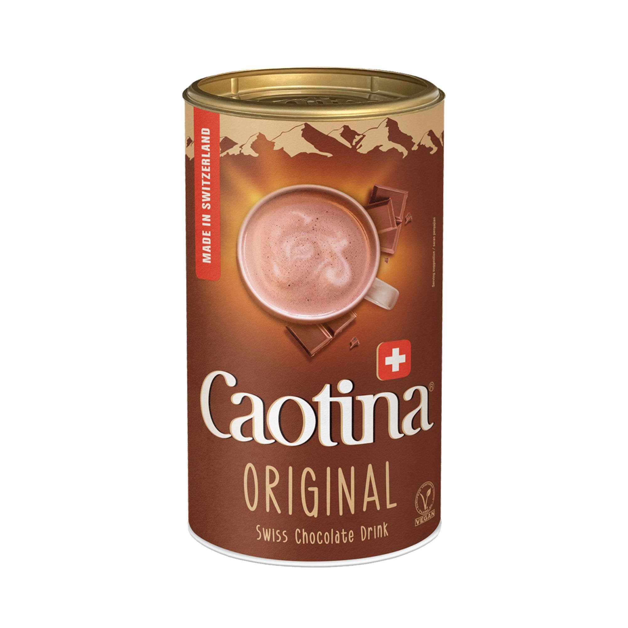chocolade-drink, zwitserland, original, blik, kaas?