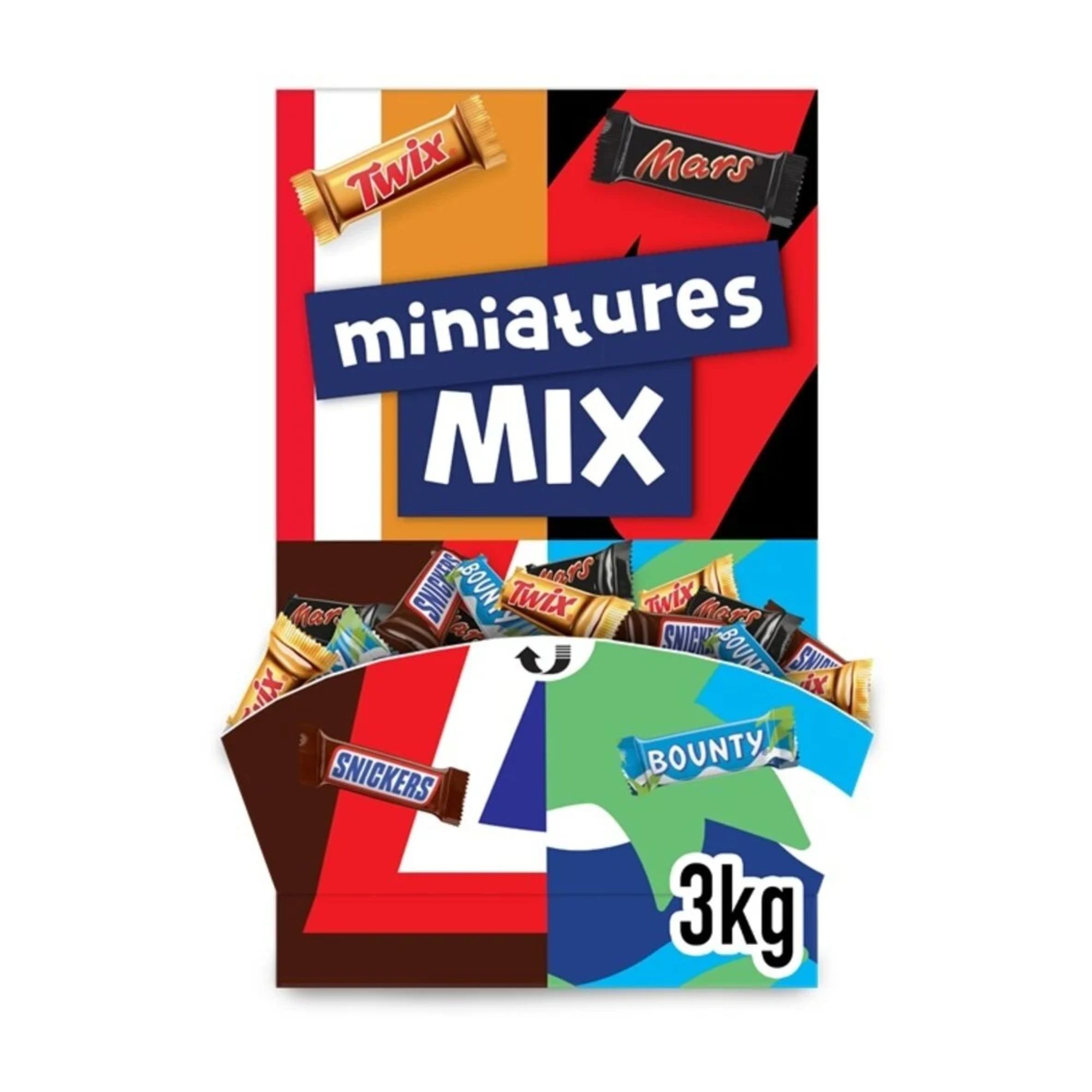 miniatures, mix, chocolade, snoep, 3kg