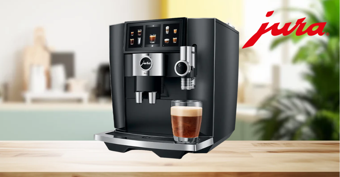 koffiezetapparaat, espressoapparaat, melkopschuimer, koperdrank?, koffie, espressomachine, koffiemachine, automatisches, zwartekeuken, glaskop
