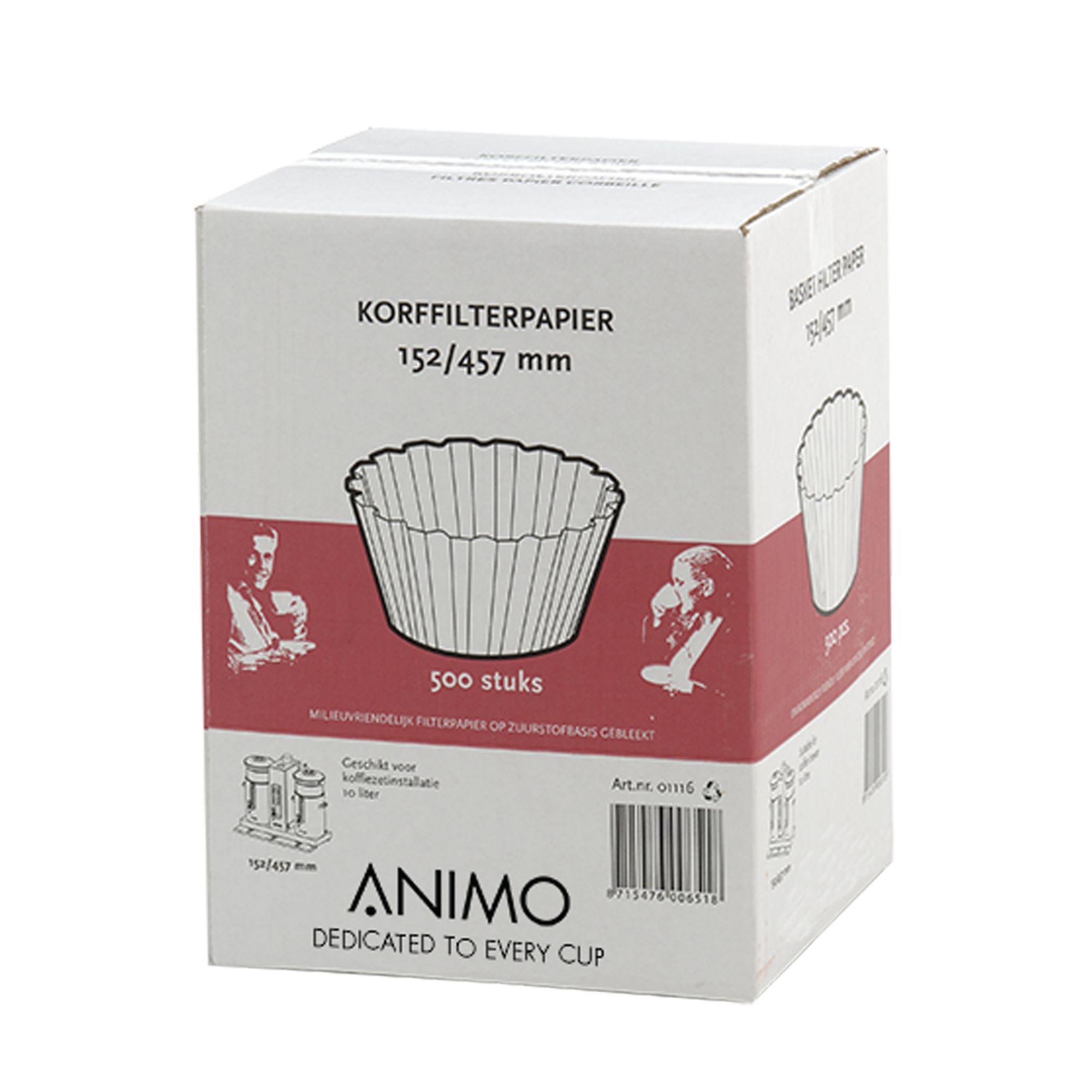 koffiefilterpapier, filters, koffiepad, cupvorm, 500 stuks
