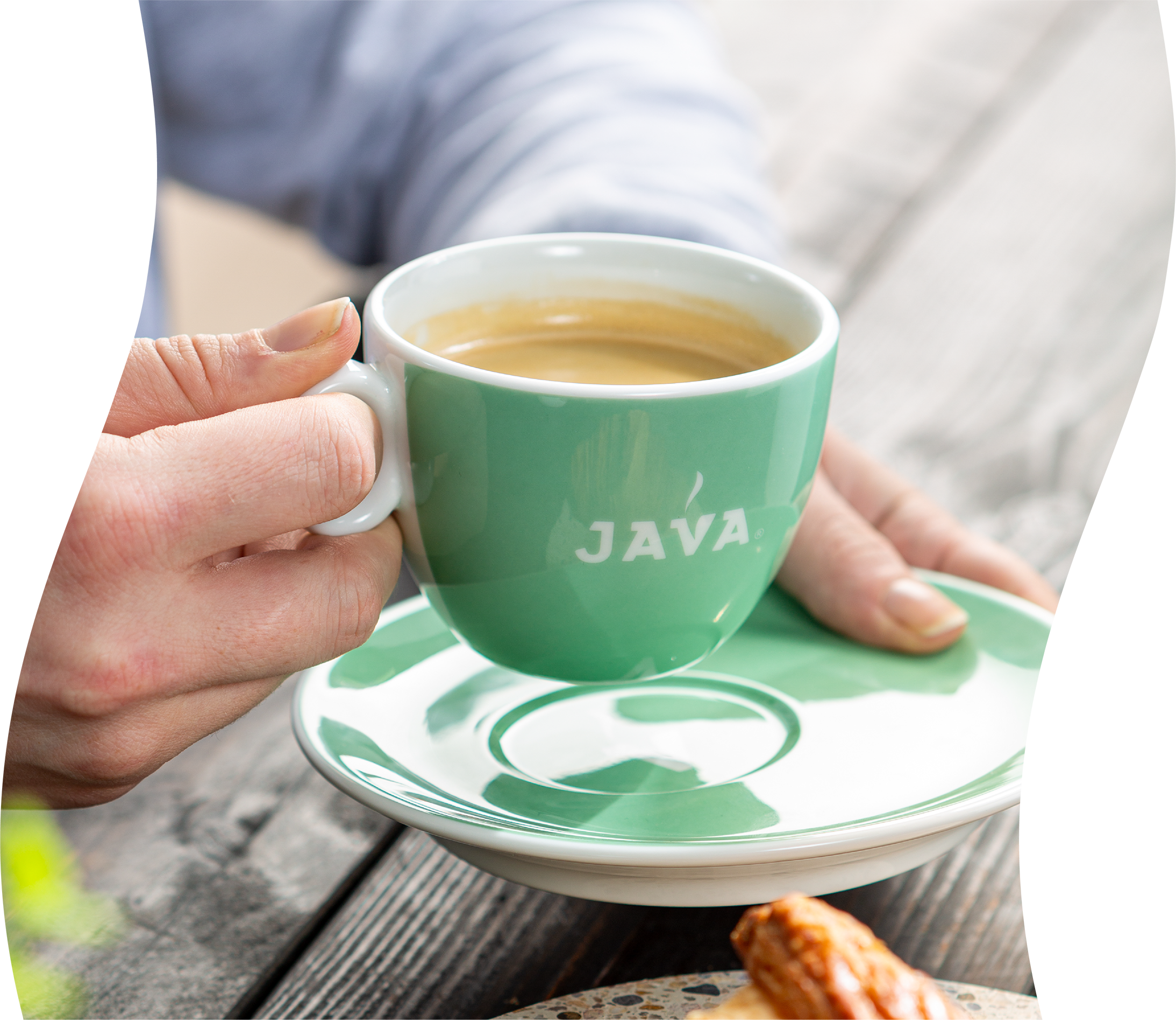 kopje, koffie, keramisch, groen, plaatje