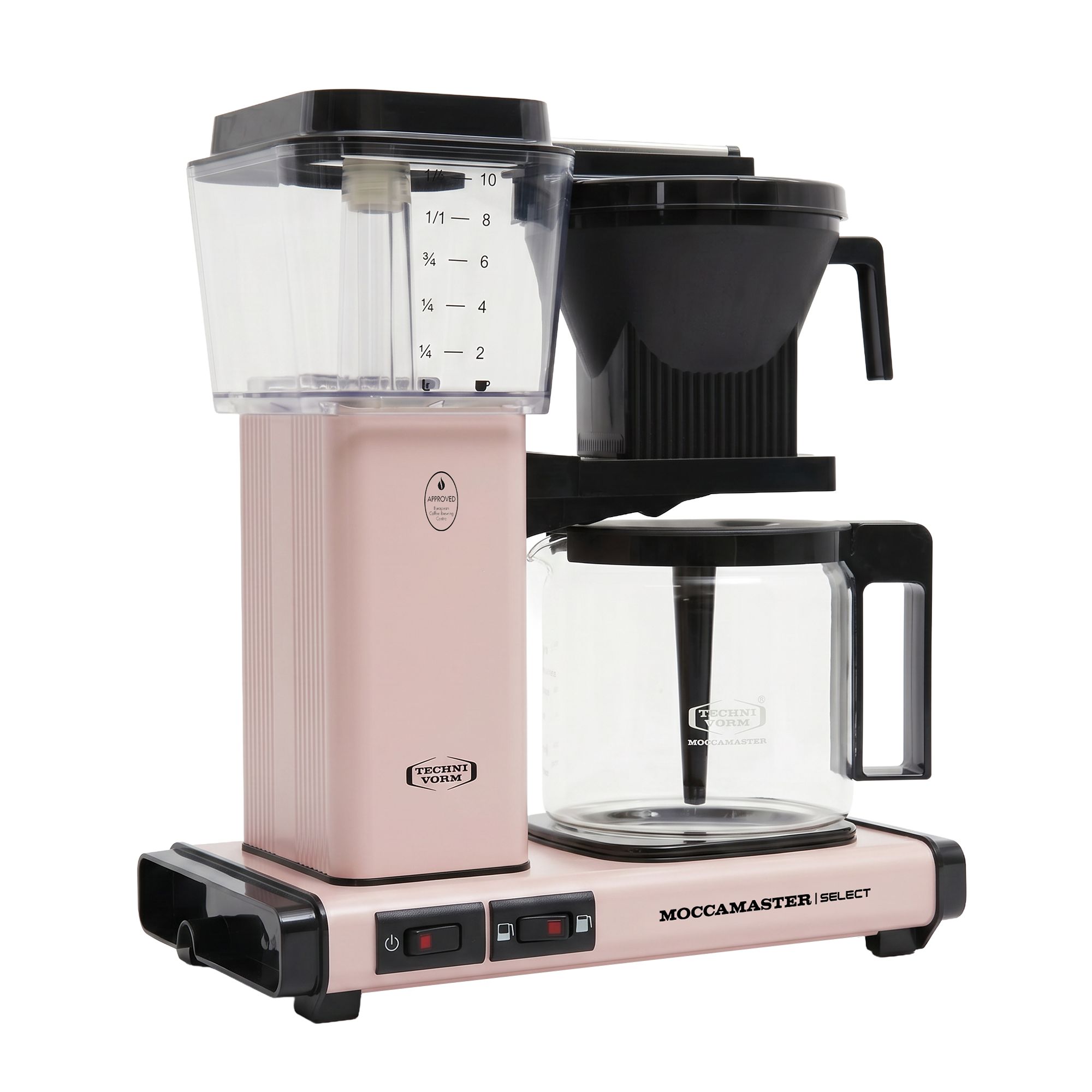 koffiezetapparaat, mokkastore, koffiezet, filters, roze