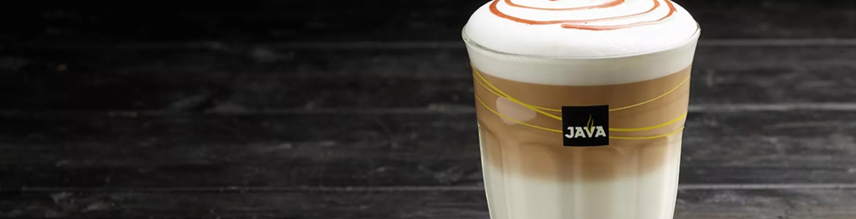 iced coffee, latte, glas, laagjes, foam