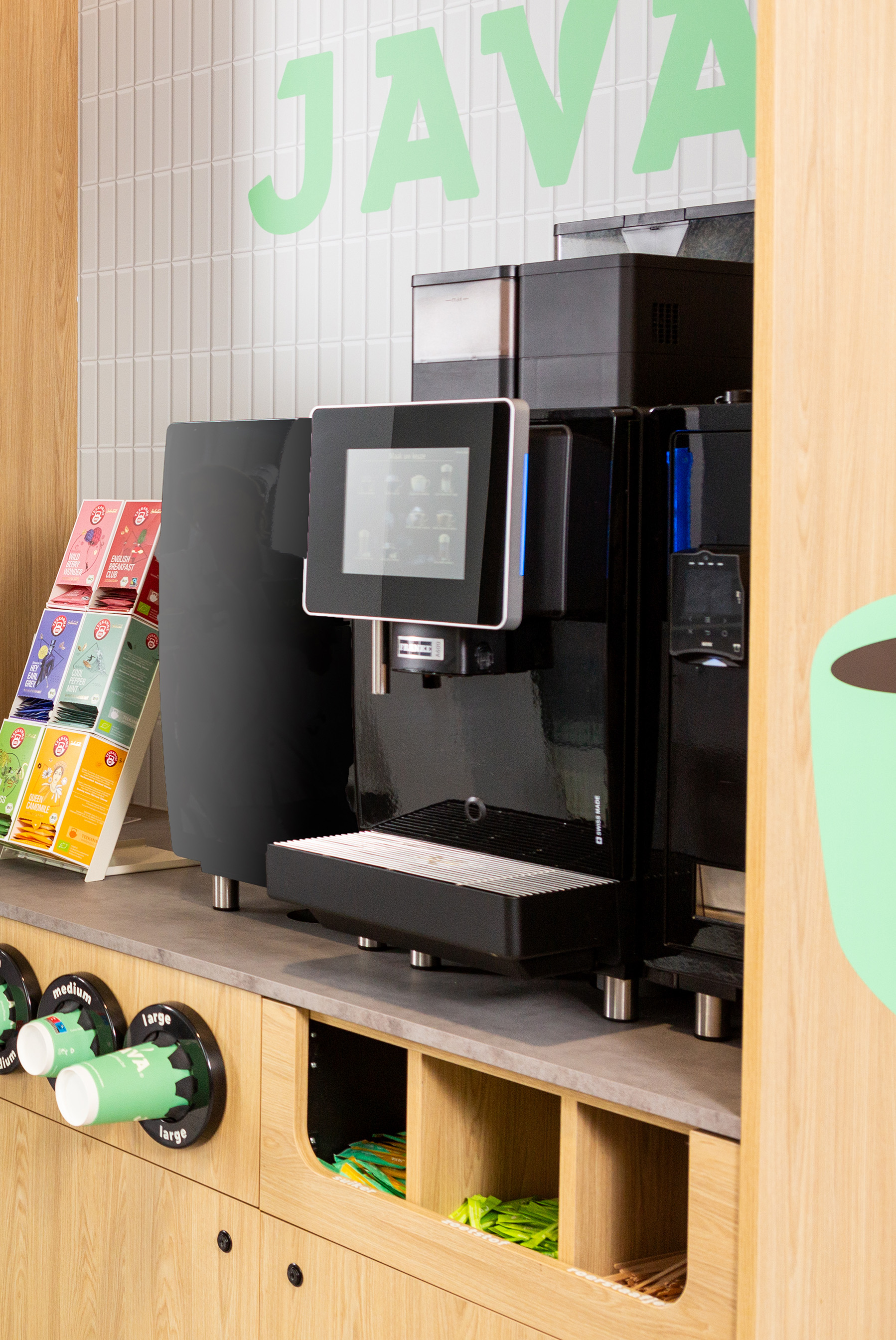 koffiemachine, espressoapparaat, koffiezetapparaat, digitaal touchscreen, inbakken dispenser