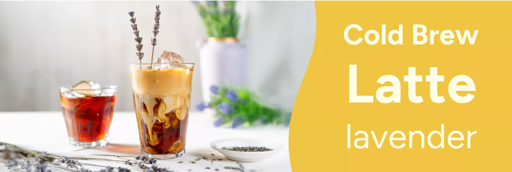 iced coffee, latte, lavender, cold brew, glass