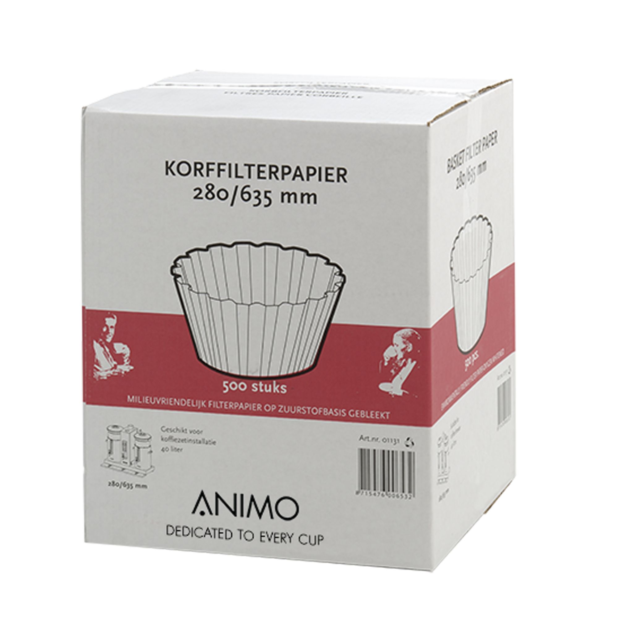 filterpapier, koffiefilters, papierfilters, 28/635mm, 500_stuks