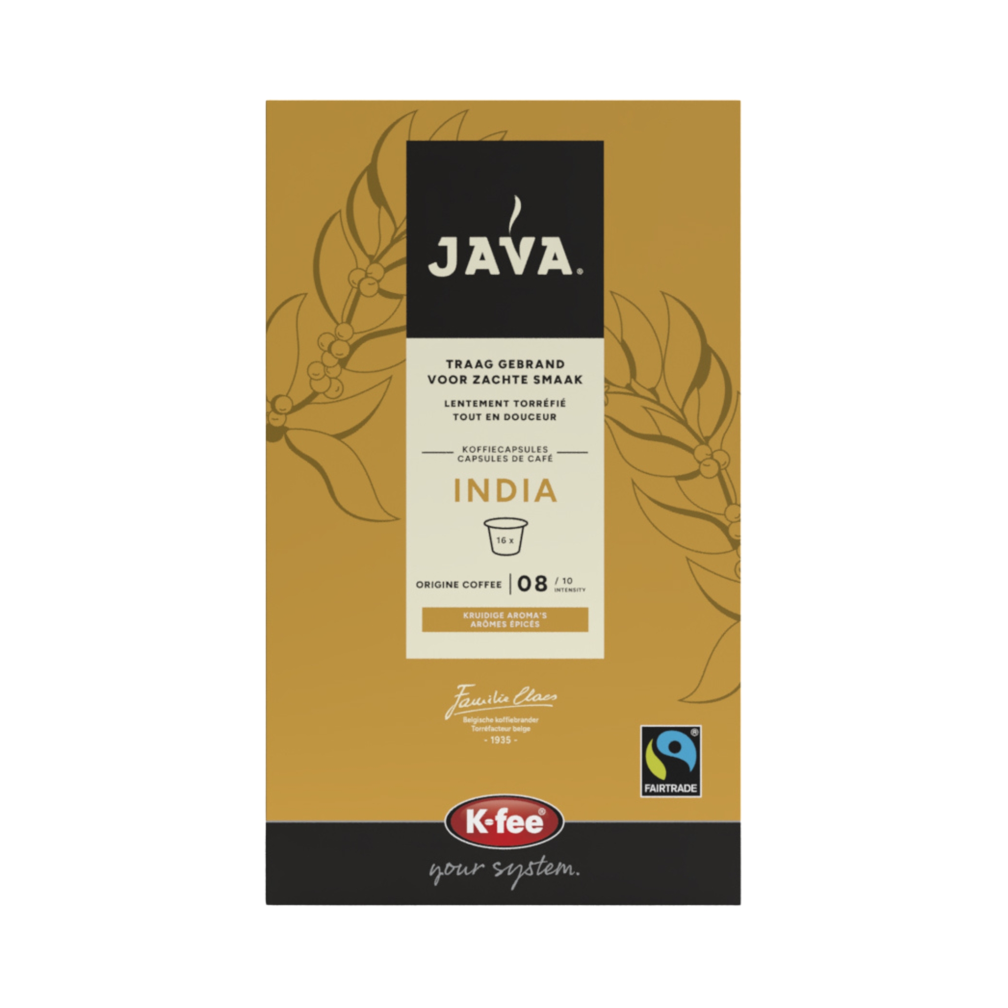 koffiecapsules, India, Java, K-fee, Fairtrade